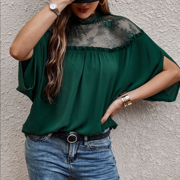 Boho Oversized Loose Fit Dolman Sleeve Top Blouse Black - Picture 10 of 13